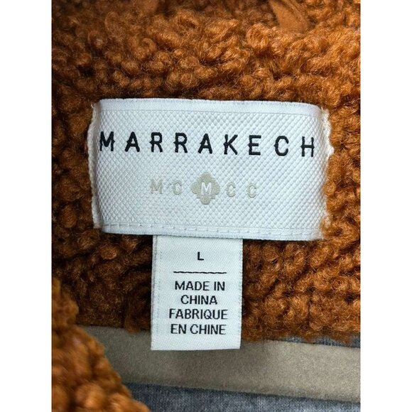 Marrakech Women's Large Sherpa Jacket Burnt Sienna Brown Teddy Bear - Picture 9 of 16